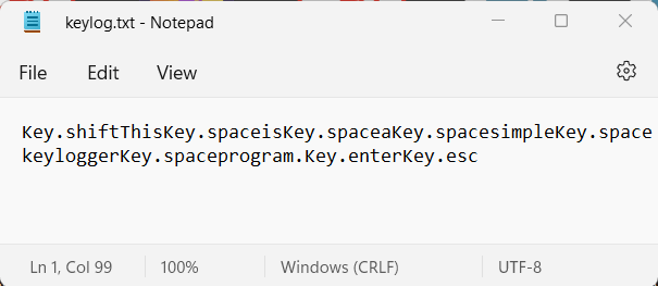 Creating a Keylogger using Python