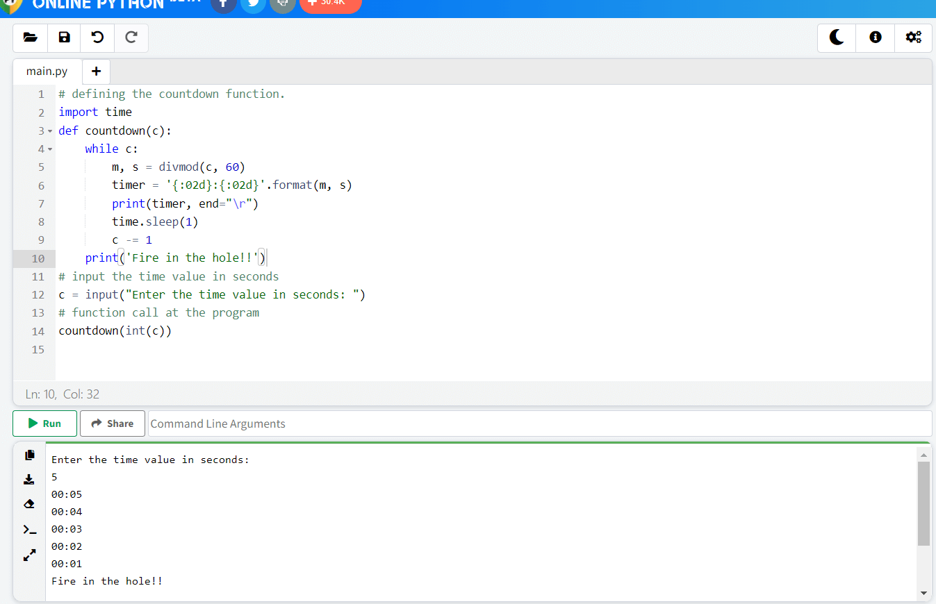 How to Create a Countdown Timer using Python