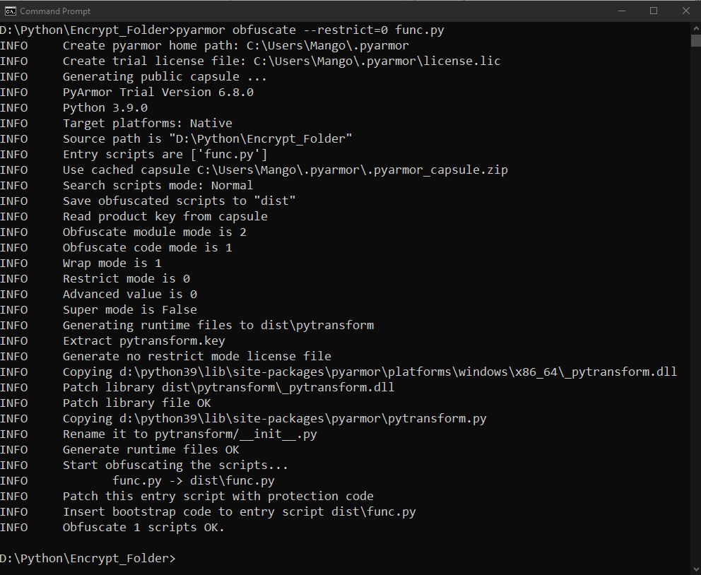 Obfuscating a Python program