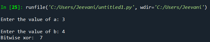 Python Bitwise XOR Operator