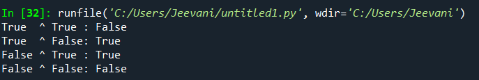 Python Bitwise XOR Operator