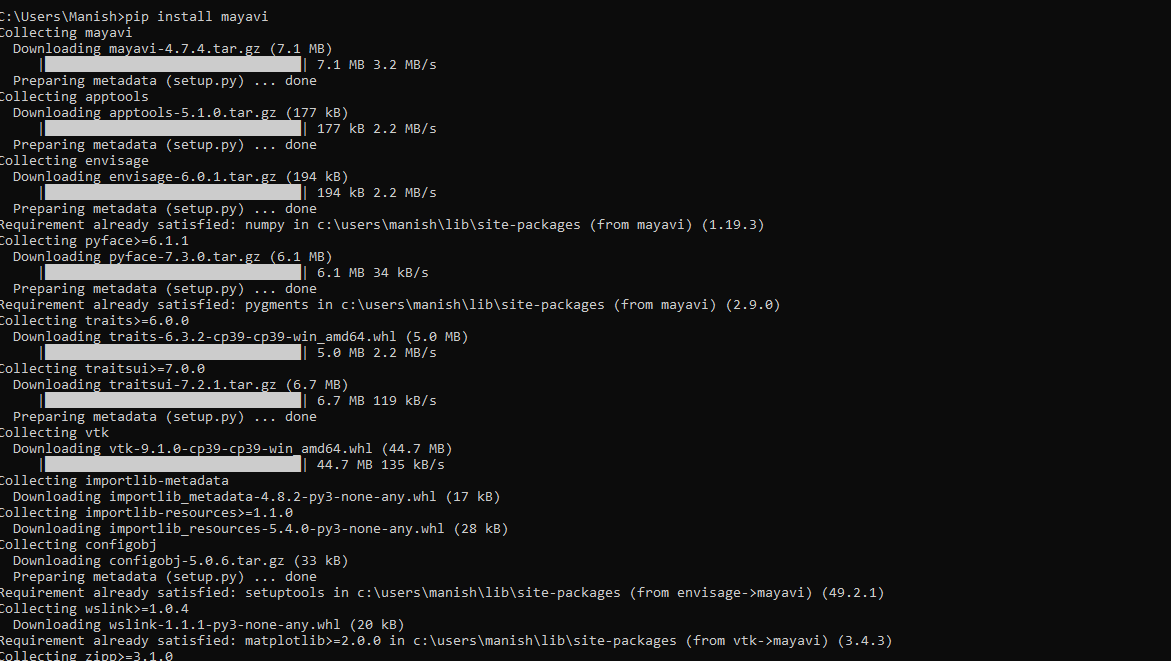 Python MayaVi Module