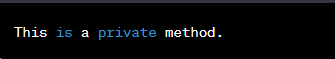 Python Private Method