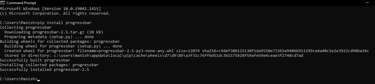 Python Progressbar Module