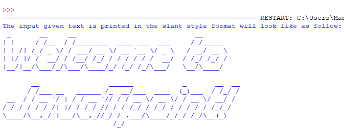 Python Pyfiglet Module