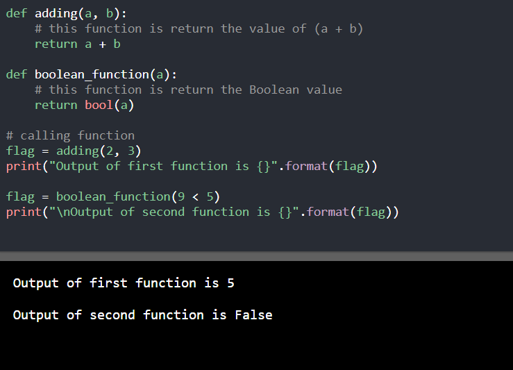 Python return statement
