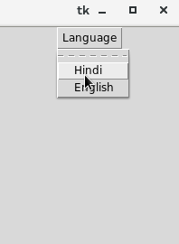Python Tkinter Menubutton