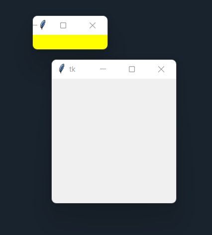 Python Tkinter-Top level Widget
