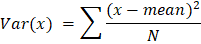 Python Variance Function