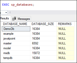 SQL Server CREATE DATABASE
