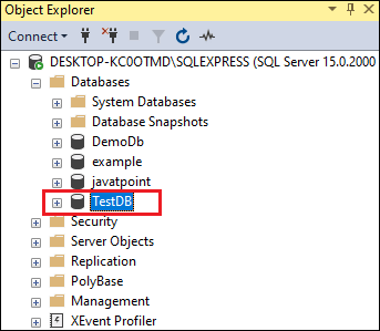 SQL Server CREATE DATABASE