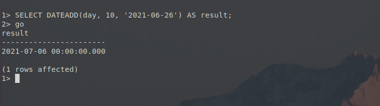 SQL Server DATEADD Function