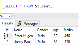 SQL server insert data