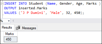 SQL server insert data