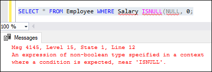 SQL Server ISNULL Function
