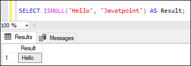 SQL Server ISNULL Function