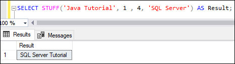 SQL Server STUFF() Function