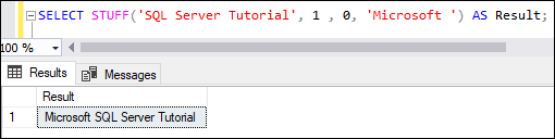 SQL Server STUFF() Function