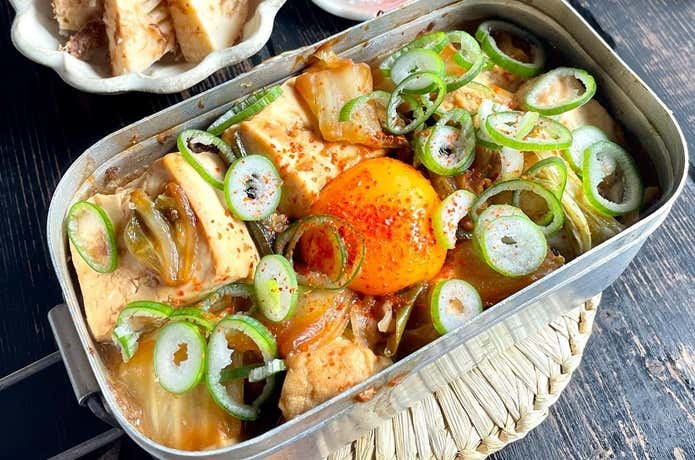 メスティン　味噌煮込み豆腐