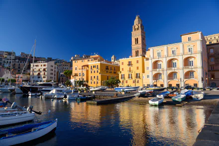 Gaeta bell tower Italy harbor house man made town HD Desktop Wallpaper | Background Image