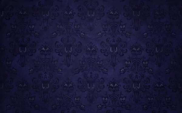 Abstract dark blue pattern with intricate floral motifs, designed as an HD PC desktop wallpaper and background.