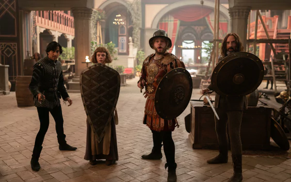 HD desktop wallpaper featuring a shield inspired by the TV show The Decameron. A striking backdrop for fans of the series.