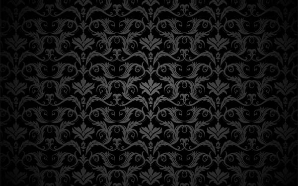 Abstract dark ornamental pattern with floral and vine motifs, designed as an HD PC desktop wallpaper and background.
