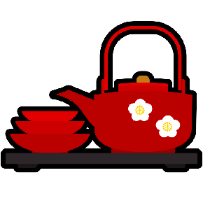 【お正月・伝統行事】お屠蘇（おとそ）セットのアイコン素材