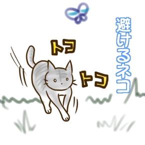 避けるネコ【イラスト】【マンガ】