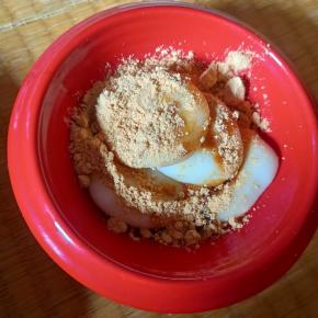 クリームあんみつを作って食べました。