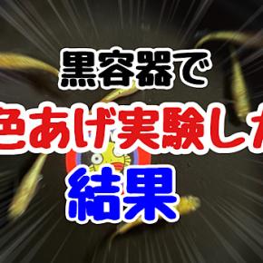黒容器で色あげ実験をした結果