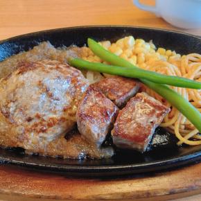 ステーキ宮「宮ハンバーグ＆厚切りカットステーキ」（八戸市城下）