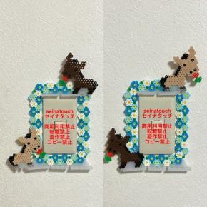 アイロンビーズ☆六角L結合+四角＋六角L★馬のスイッチカバー♪