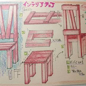 第115回■「座れない」インテリアチェア (LV-01) 感想＆作り方■CAINZワークショップ■ 水性WOODジェルステイン