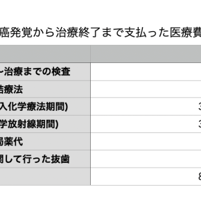 がんとお金。〜がん治療にいくら必要だったか〜