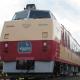 道の駅あびらD51ステーションで保存展示されている国鉄キハ183系気動車。