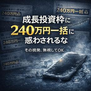 成長投資枠に240万円一括に惑わされるな