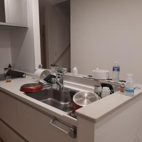 【寝る前の家の中】キッチン、ダイニング