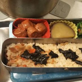 今日の簡単！旦那のテレワーク置き弁当（五目ごはん）