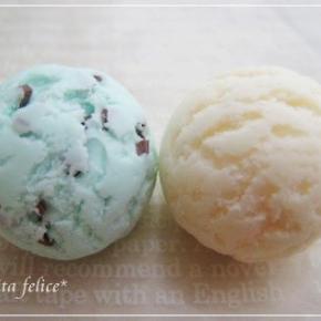 粘土｜チョコミントとバニラアイスの色に使う絵の具の紹介です