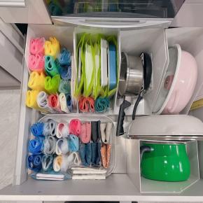 ★増えて行く保存袋♡立てて収納したら取り出しやすくなりました★