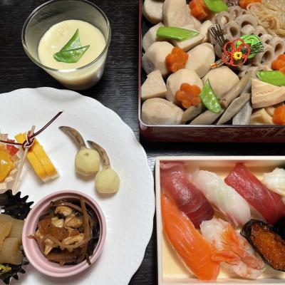 元旦の晩ごはん 富寿し ビアードパパ