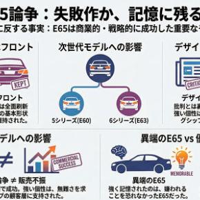 BMW 7シリーズ E65のデザイン（バングルバット論争）の成否を分析