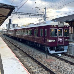 阪急 嵐山線 (^^) 6300系デビュー50周年HM 6353F 松尾大社駅
