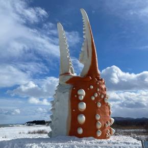カニの爪オブジェ(紋別市元紋別)☆★出塚水産(北海道紋別市港町5-3-23)