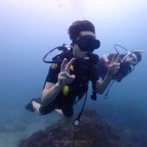 ピピ島の海でファンダイビングと体験ダイビング