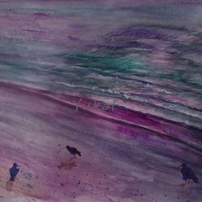 ”浜辺に野鳥" "Birds on the beach"