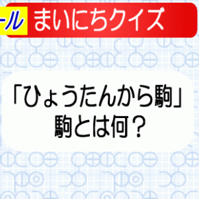 【ひょうたんから駒】 駒とは何？ 【まいにちクイズ】