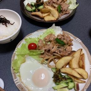 午前のルーティン、カフェ客の変化／昨日の晩ごはんは豚肉の生姜焼き