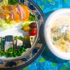 鶏肉の香草焼きをリメイク カリフラワーで作るリゾット